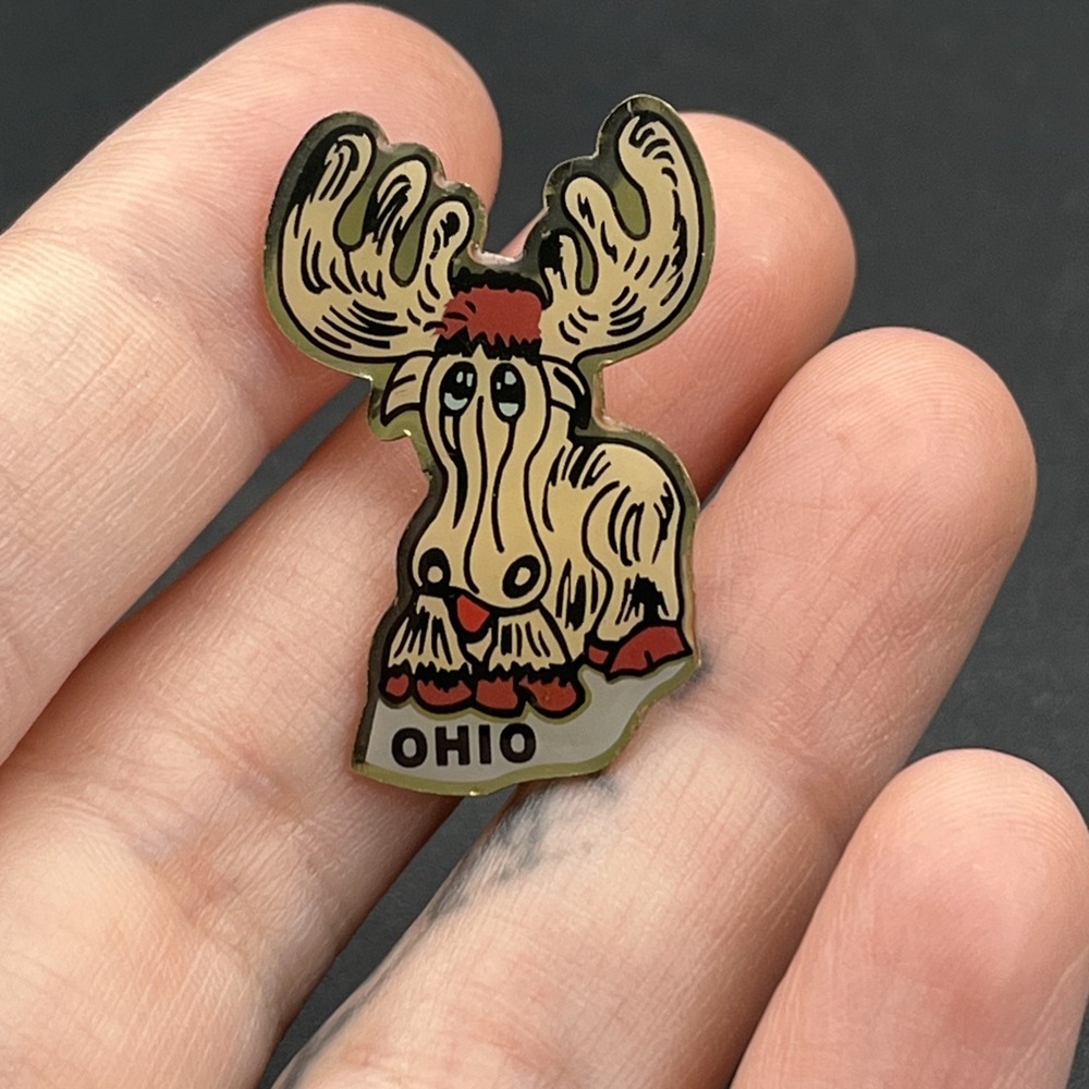 State Of Ohio Moose‎ Animal Lapel Hat Pin